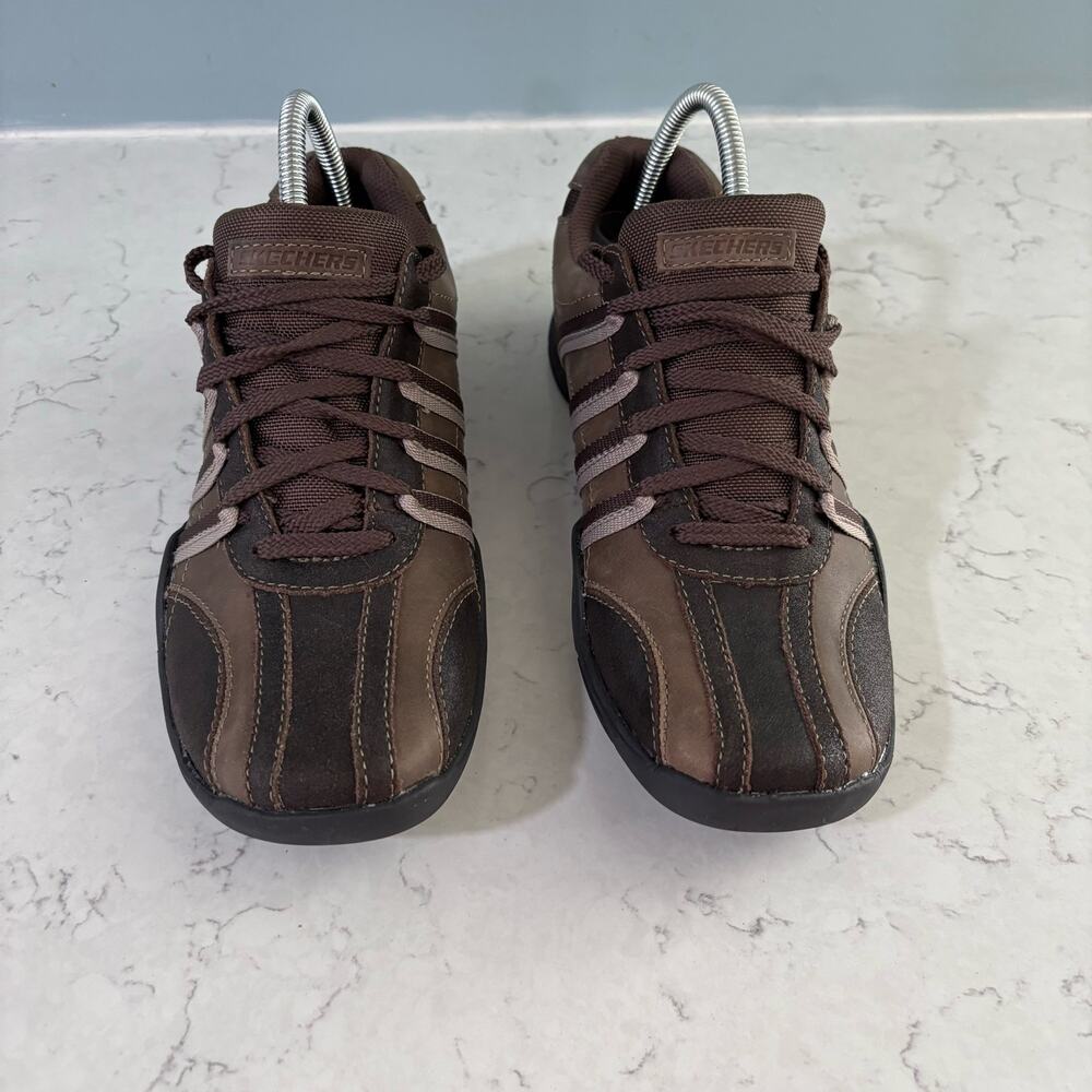 SKECHERS  Cush Shock Mens 8 Brown Casual Comfort Walking Shoe Sneaker - Picture 2 of 12